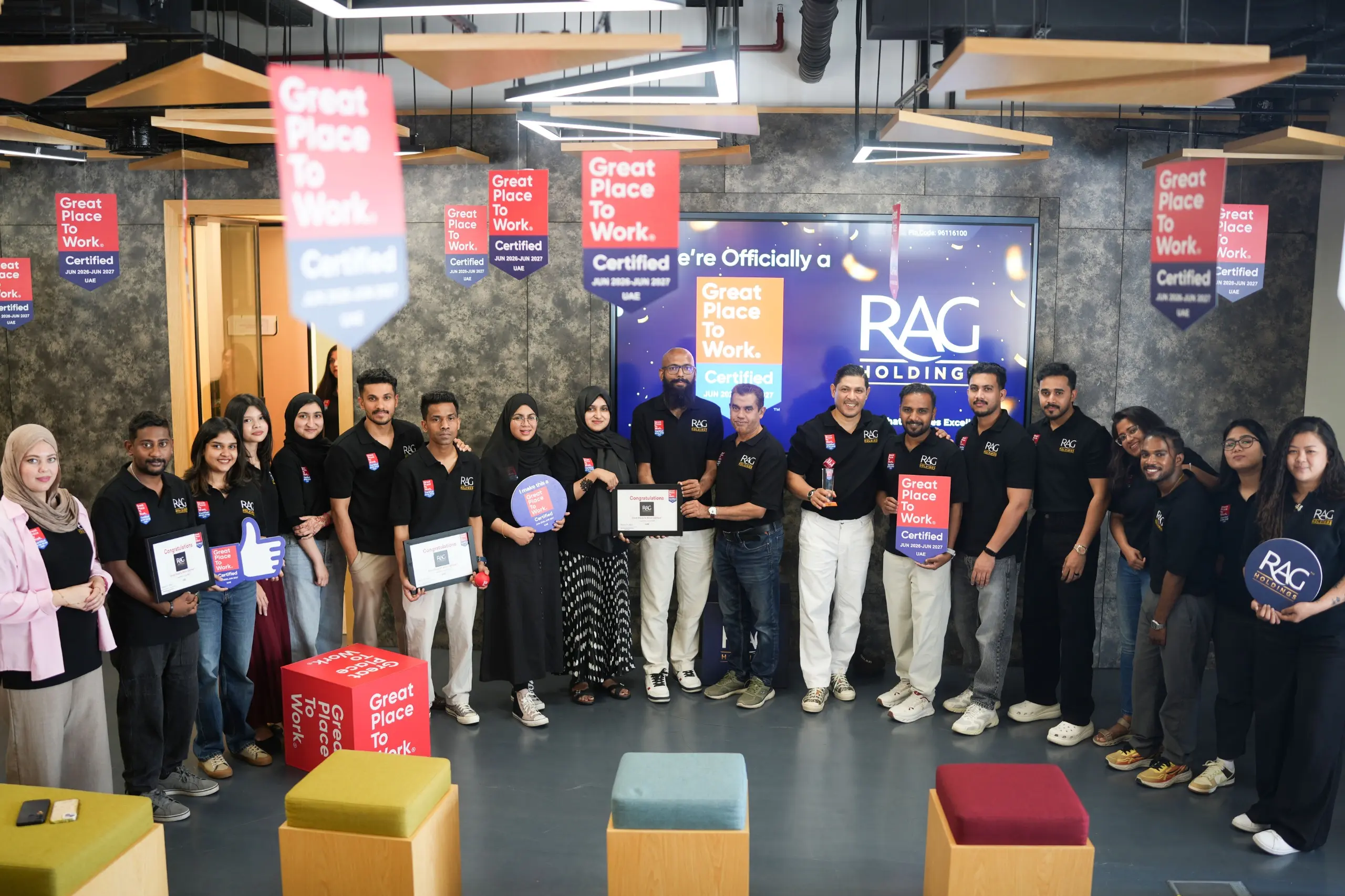 Great Place to Work® Certified badge representing RAG Holdings' commitment to employee excellence.